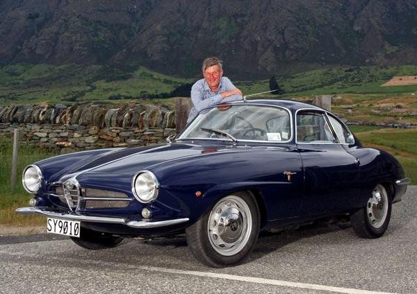 Owner Michael Wyatt with his beloved Alfa